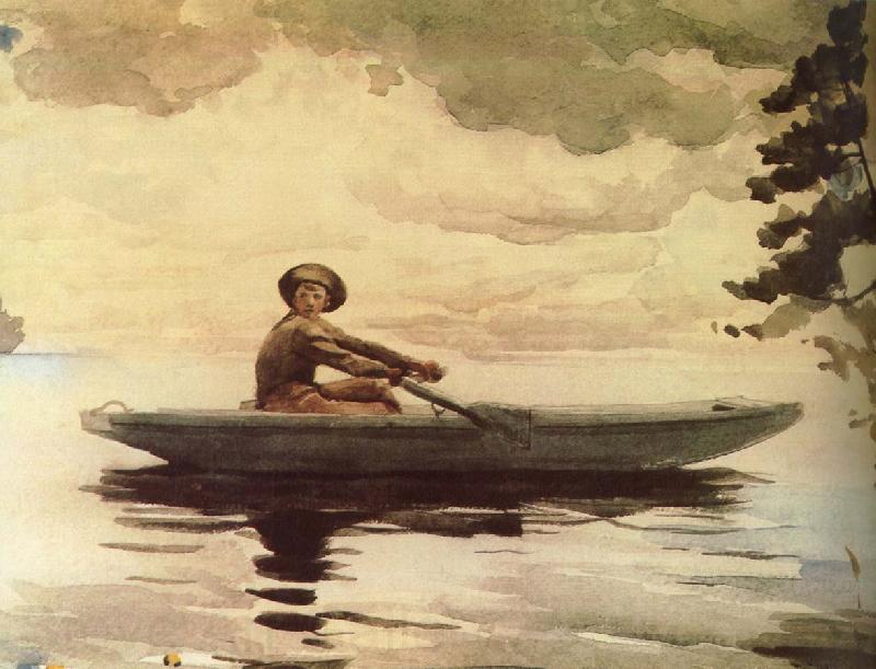 Winslow Homer Boating people Norge oil painting art